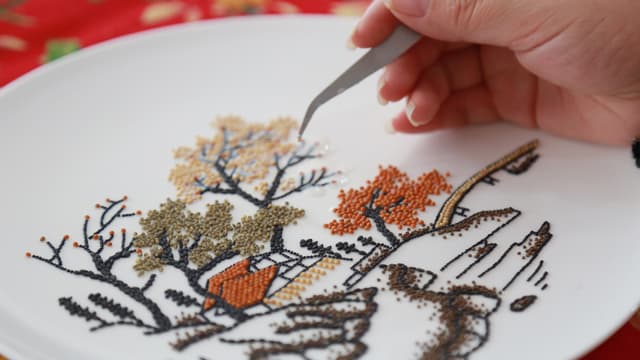 河北馆陶粮画:五谷杂粮绘出大千世界