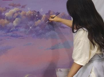 95后姑娘坚持画云千余天 网友:温柔笔触里有浪漫诗意